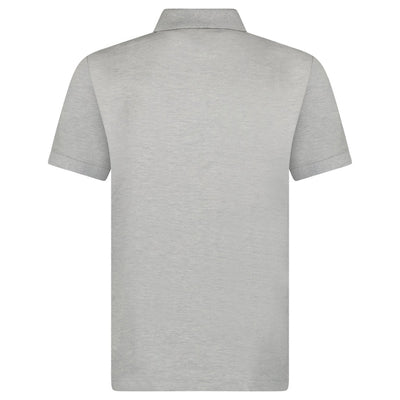 Burberry Mens Hartford Check Polo Shirt - Pale Grey Melange