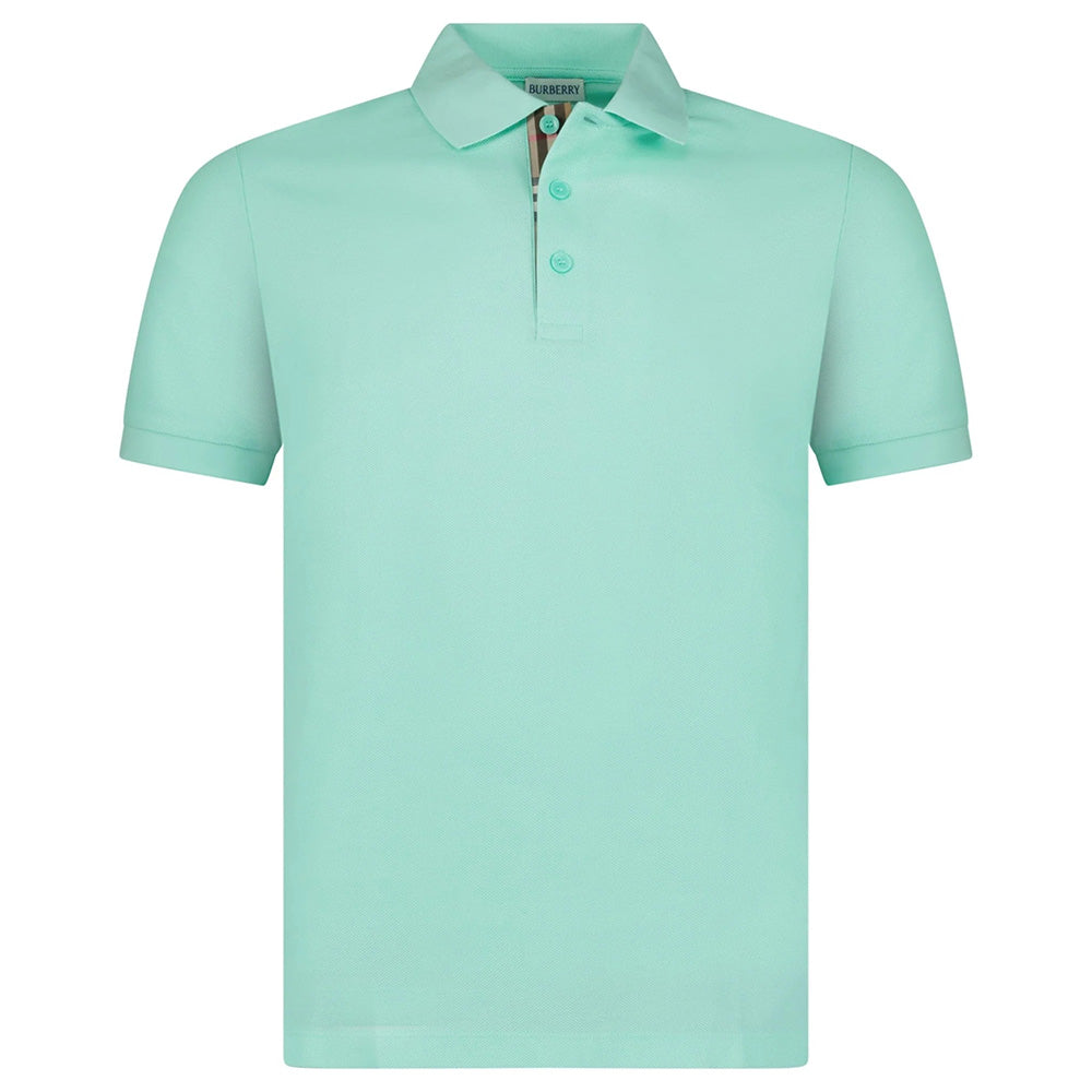 Burberry Mens Hartford Check Polo Shirt - Summer Mint