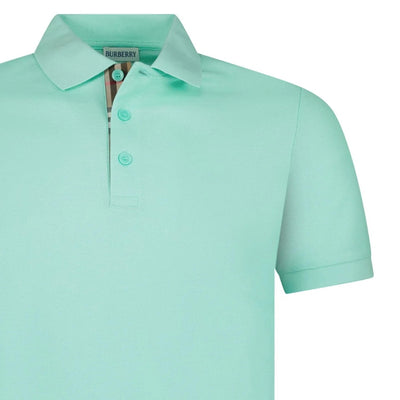 Burberry Mens Hartford Check Polo Shirt - Summer Mint