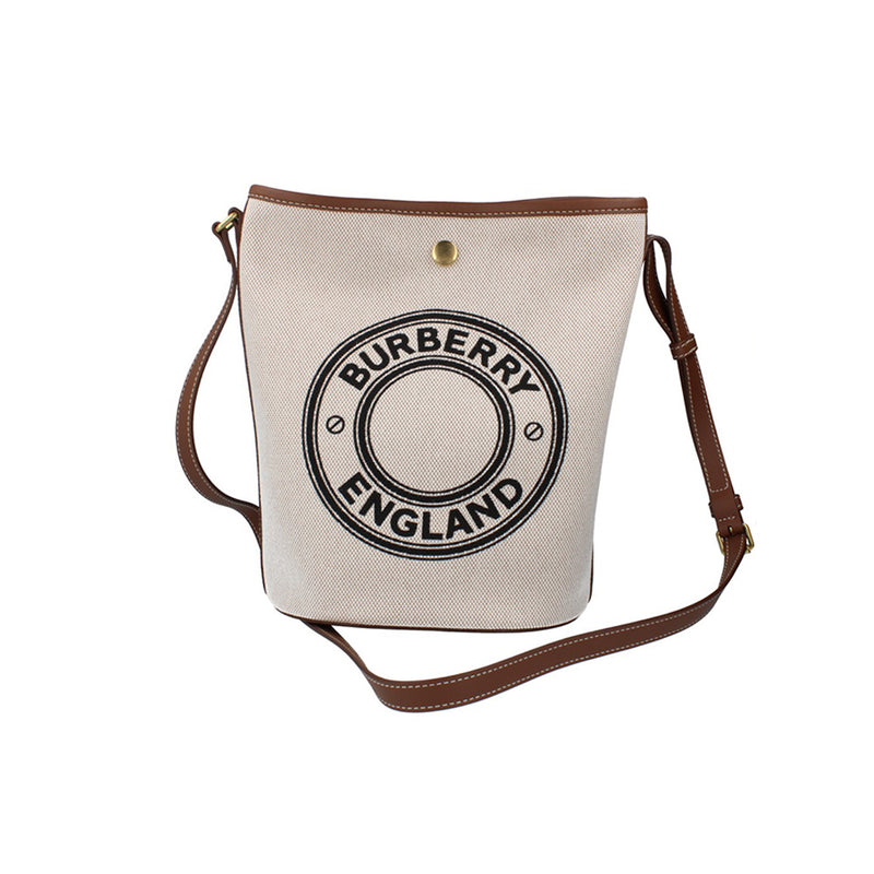 Burberry Canvas Bucket Bag - Dark Wheat