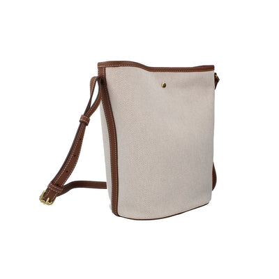 Burberry Canvas Bucket Bag - Dark Wheat