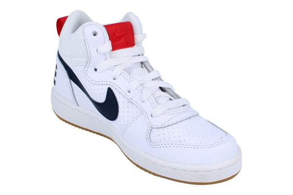 Nike Court Borough Mid GS Trainers 839977  107 - White Obsidian University Red 107 - Photo 0