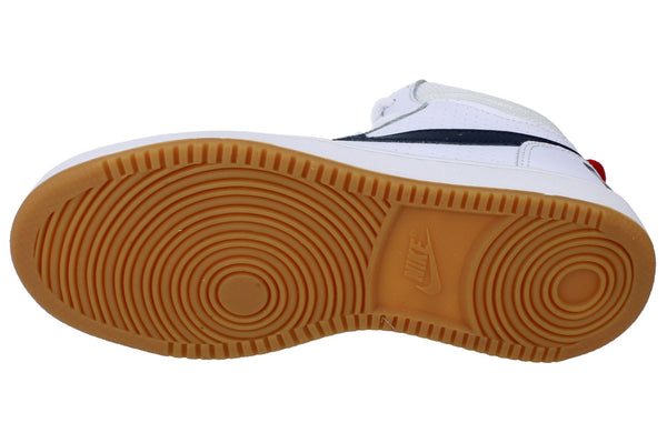 Nike Court Borough Mid GS Trainers 839977  107 - White Obsidian University Red 107 - Photo 0