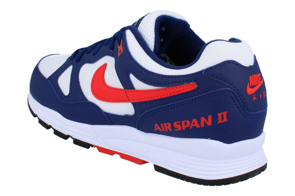 Nike Air Span II Mens Ah8047 404 - Blue Void Habanero Red White 404 - Photo 0