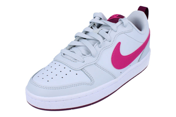 Nike Court Borough Low 2 GS Trainers Bq5448  015 - Pure Platinum Pink White 015 - Photo 0
