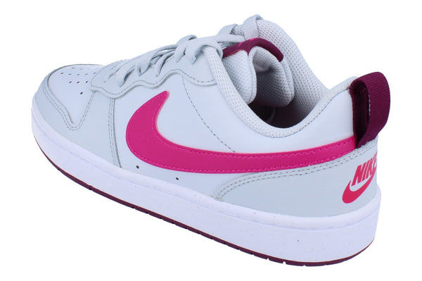 Nike Court Borough Low 2 GS Trainers Bq5448  015 - Pure Platinum Pink White 015 - Photo 0