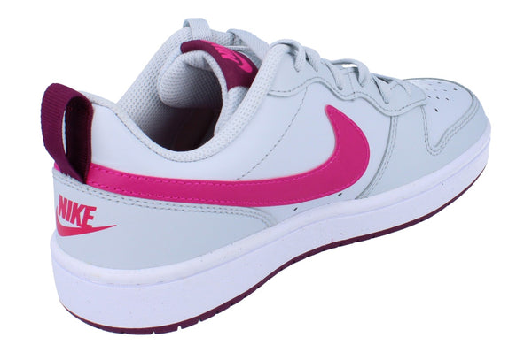 Nike Court Borough Low 2 GS Trainers Bq5448  015 - Pure Platinum Pink White 015 - Photo 0