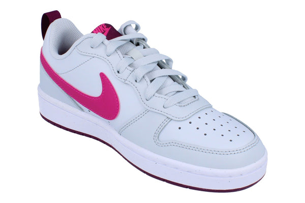 Nike Court Borough Low 2 GS Trainers Bq5448  015 - Pure Platinum Pink White 015 - Photo 0