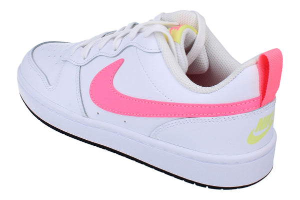Nike Court Borough Low 2 GS Trainers Bq5448  108 - White Sunset Pulse Light Zitron 108 - Photo 0