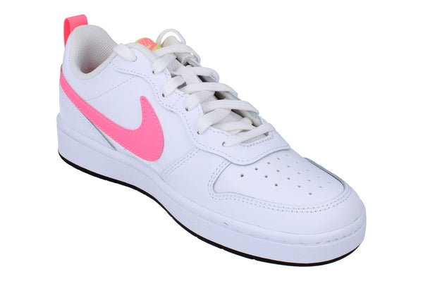 Nike Court Borough Low 2 GS Trainers Bq5448  108 - White Sunset Pulse Light Zitron 108 - Photo 0