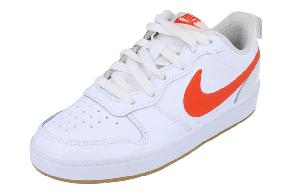 Nike Court Borough Low 2 GS Trainers Bq5448 114 - White Orange Summit Sail 114 - Photo 0