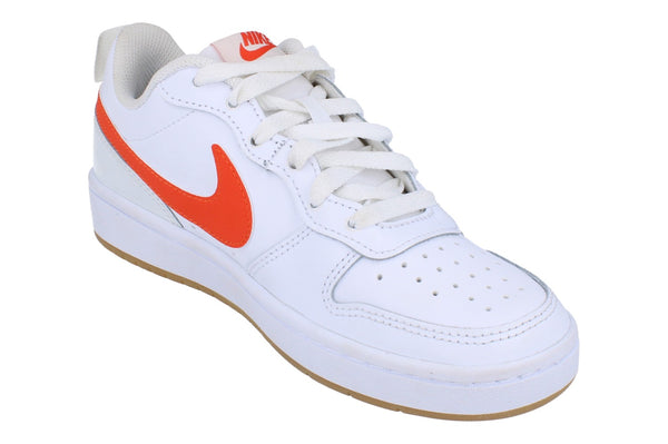 Nike Court Borough Low 2 GS Trainers Bq5448 114 - White Orange Summit Sail 114 - Photo 0