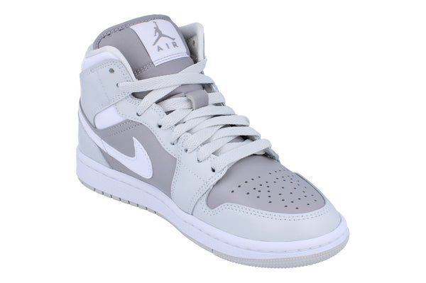 Nike Womens Air Jordan 1 Mid Trainers Bq6472  008 - Photon Dust White 008 - Photo 0