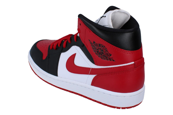 Nike Womens Air Jordan 1 Mid Trainers Bq6472  079 - Black Gym Red White 079 - Photo 0