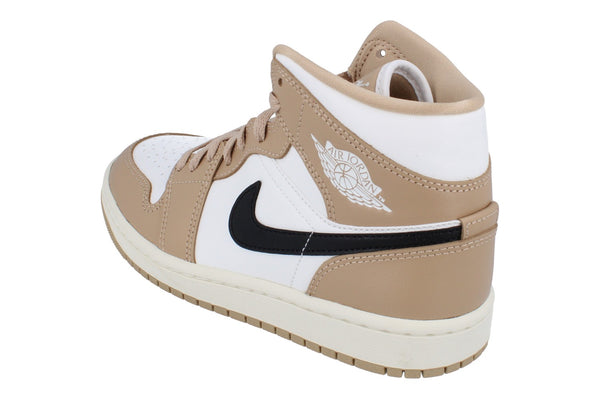 Nike Womens Air Jordan 1 Mid Trainers Bq6472 103 - Sail Black Desert 103 - Photo 0