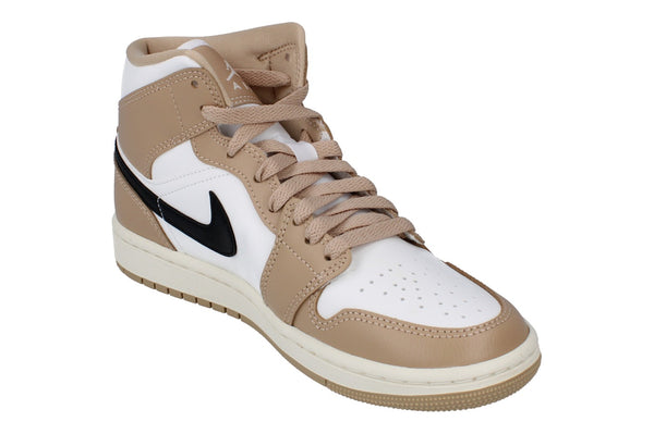 Nike Womens Air Jordan 1 Mid Trainers Bq6472 103 - Sail Black Desert 103 - Photo 0