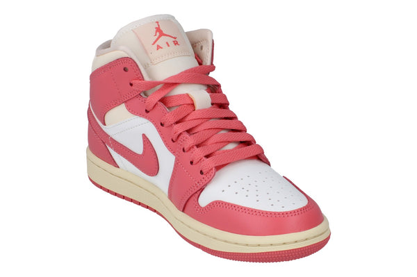 Nike Womens Air Jordan 1 Mid Trainers Bq6472 109 - Sail Pink Salt Guava Ice 109 - Photo 0