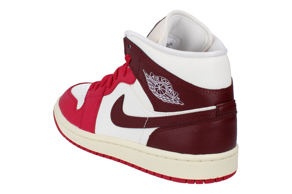 Nike Womens Air Jordan 1 Mid Trainers Bq6472 Shoes  119 - Sail Dark Team Red 119 - Photo 0