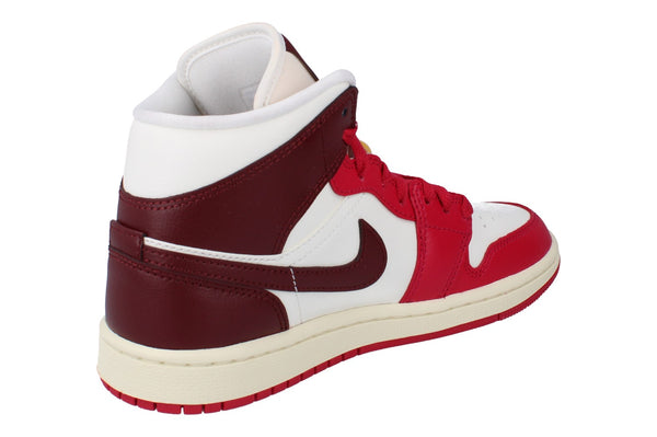 Nike Womens Air Jordan 1 Mid Trainers Bq6472 Shoes  119 - Sail Dark Team Red 119 - Photo 0