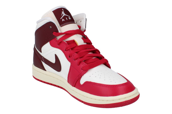 Nike Womens Air Jordan 1 Mid Trainers Bq6472 Shoes  119 - Sail Dark Team Red 119 - Photo 0