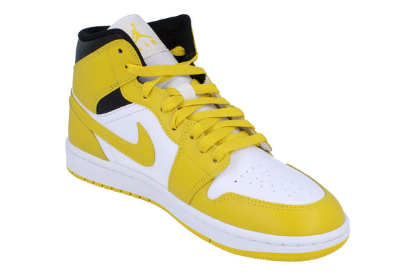 Nike Womens Air Jordan 1 Mid Trainers Bq6472 170 - White Vivid Sulphur Black 170 - Photo 0