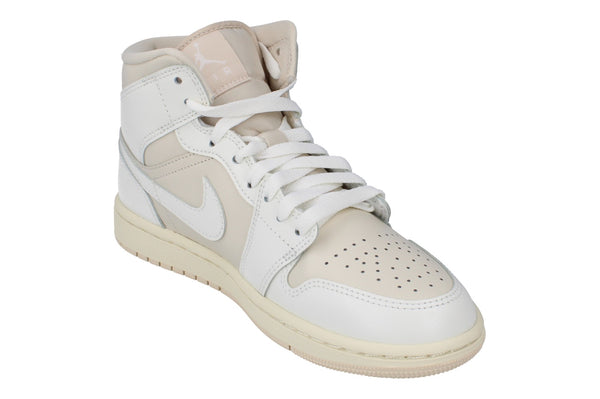 Nike Womens Air Jordan 1 Mid Trainers Bq6472 201 - Legend Light Brown Sail Muslin 201 - Photo 0