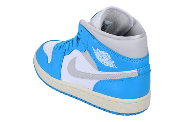 Nike Womens Air Jordan 1 Mid Trainers Bq6472  400 - Dark Powder Blue Neutral Grey 400 - Photo 0