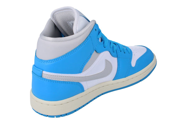 Nike Womens Air Jordan 1 Mid Trainers Bq6472  400 - Dark Powder Blue Neutral Grey 400 - Photo 0