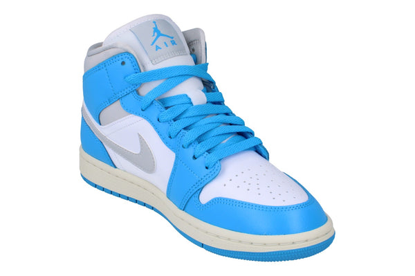 Nike Womens Air Jordan 1 Mid Trainers Bq6472  400 - Dark Powder Blue Neutral Grey 400 - Photo 0
