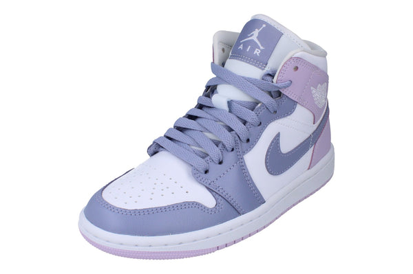 Nike Womens Air Jordan 1 Mid Trainers Bq6472 510 - Indigo Haze Doll White 510 - Photo 0