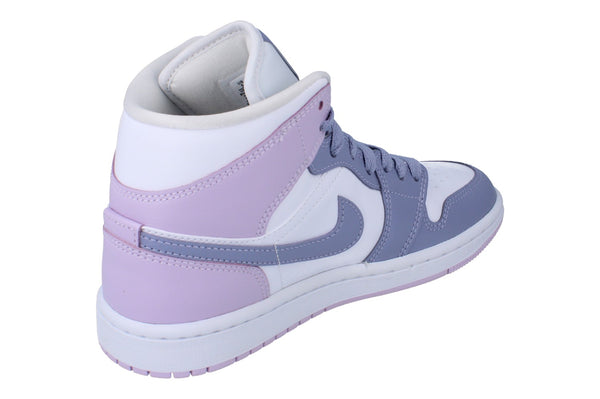 Nike Womens Air Jordan 1 Mid Trainers Bq6472 510 - Indigo Haze Doll White 510 - Photo 0