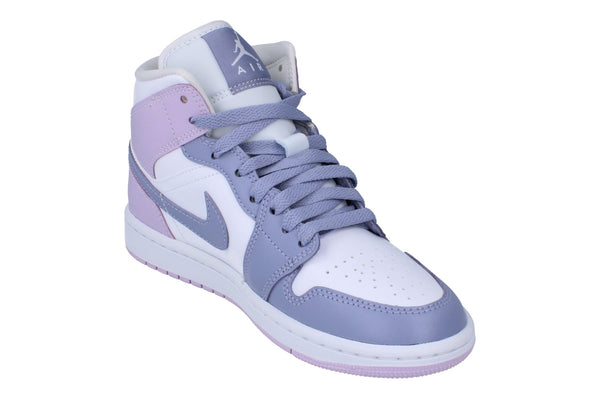 Nike Womens Air Jordan 1 Mid Trainers Bq6472 510 - Indigo Haze Doll White 510 - Photo 0