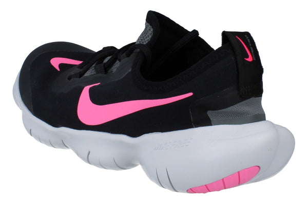 Nike Free Rn 5.0 2020 Gs Running Trainers Cj2079 001 - Black Pink Glow Smoke White 001 - Photo 0