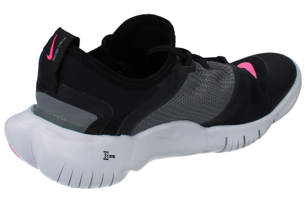 Nike Free Rn 5.0 2020 Gs Running Trainers Cj2079 001 - Black Pink Glow Smoke White 001 - Photo 0