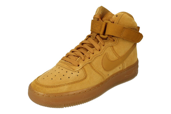 Nike Air Force 1 High Le GS Trainers CK0262  700 - Wheat Gum Light Brown 700 - Photo 0