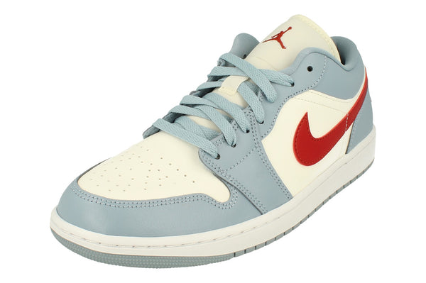 Nike Womens Air Jordan 1 Low Trainers Dc0774  164 - Sail Dune Red Blue Grey White 164 - Photo 0