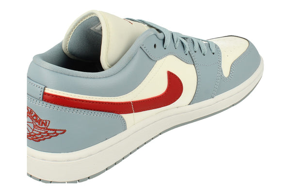 Nike Womens Air Jordan 1 Low Trainers Dc0774  164 - Sail Dune Red Blue Grey White 164 - Photo 0