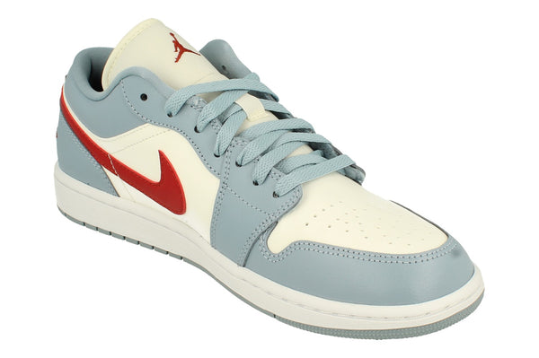 Nike Womens Air Jordan 1 Low Trainers Dc0774  164 - Sail Dune Red Blue Grey White 164 - Photo 0