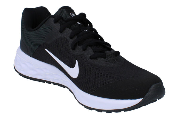 Nike Revolution 6 NN GS Trainers Dd1096 003 - Black White Dark Smoke Grey 003 - Photo 0