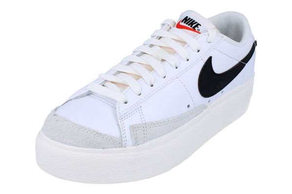 Nike Womens Blazer Low Platform Trainers Dj0292  101 - White Black Sail Team Orange 101 - Photo 0