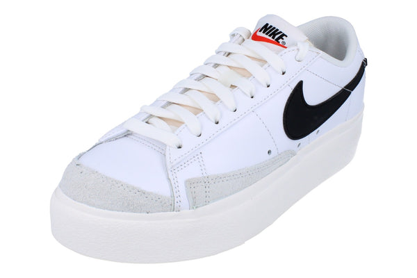 Nike Womens Blazer Low Platform Trainers Dj0292  101 - White Black Sail Team Orange 101 - Photo 0