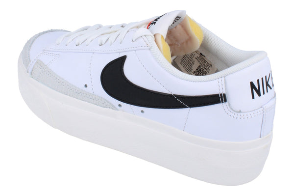 Nike Womens Blazer Low Platform Trainers Dj0292  101 - White Black Sail Team Orange 101 - Photo 0
