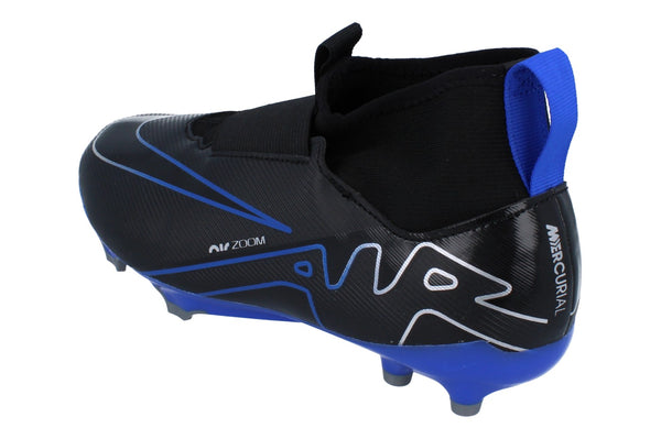 Nike Junior Zoom Superfly 9 Academy Fg/Mg Football Boots Dj5623  040 - Black Chrome Hyper Royal 040 - Photo 0