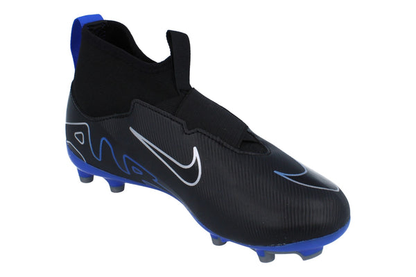 Nike Junior Zoom Superfly 9 Academy Fg/Mg Football Boots Dj5623  040 - Black Chrome Hyper Royal 040 - Photo 0