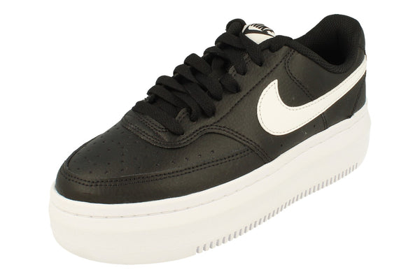 Nike Court Vision Alta LTR Womens Trainers Dm0113  002 - Black White 002 - Photo 0