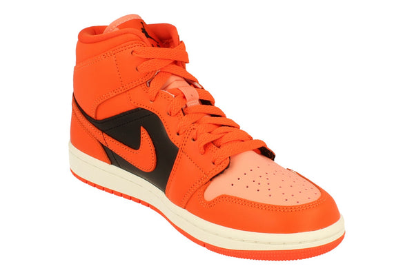 Nike Womens Air Jordan 1 Mid SE Trainers Dm3381  600 - Crimson Bliss Rush Orange 600 - Photo 0