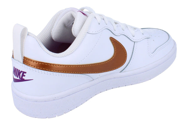 Nike Court Borough Low 2 GS Trainers Dq5979 100 - White Metallic Copper 100 - Photo 0