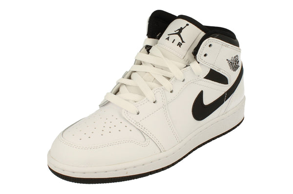 Nike Air Jordan 1 Mid GS Trainers Dq8423  132 - White Black 132 - Photo 0
