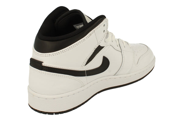 Nike Air Jordan 1 Mid GS Trainers Dq8423  132 - White Black 132 - Photo 0