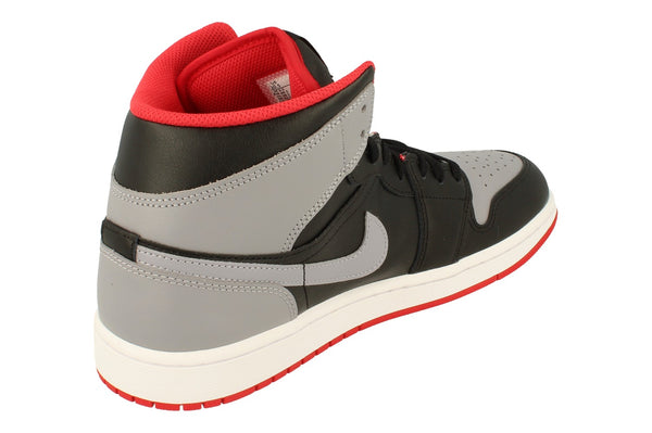 Nike Air Jordan 1 Mid Mens Trainers Dq8426  006 - Black Cement Grey Fire Red 006 - Photo 0